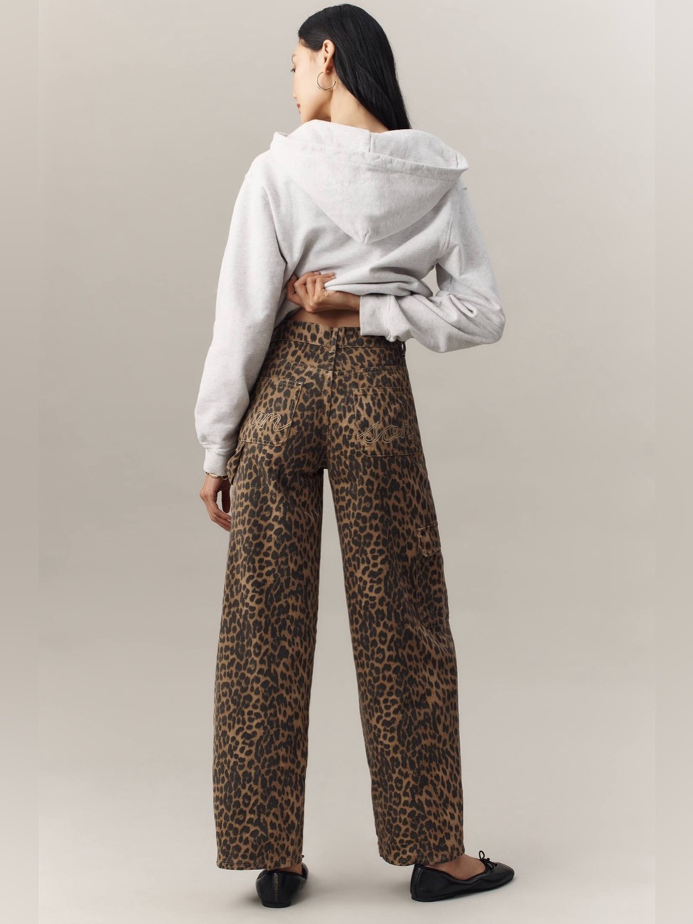 Damson Madder Leopard Carpenter Cargo Pants UK 8 / US 4 - Picture 8 of 16